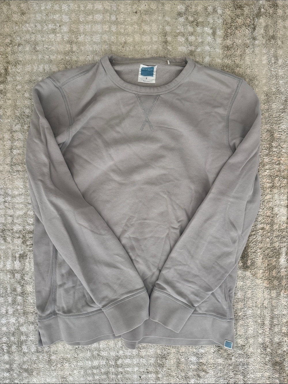 Jason Scott Men's Gray Crewneck Sweatshirt - Comfortable Everyday Sweater